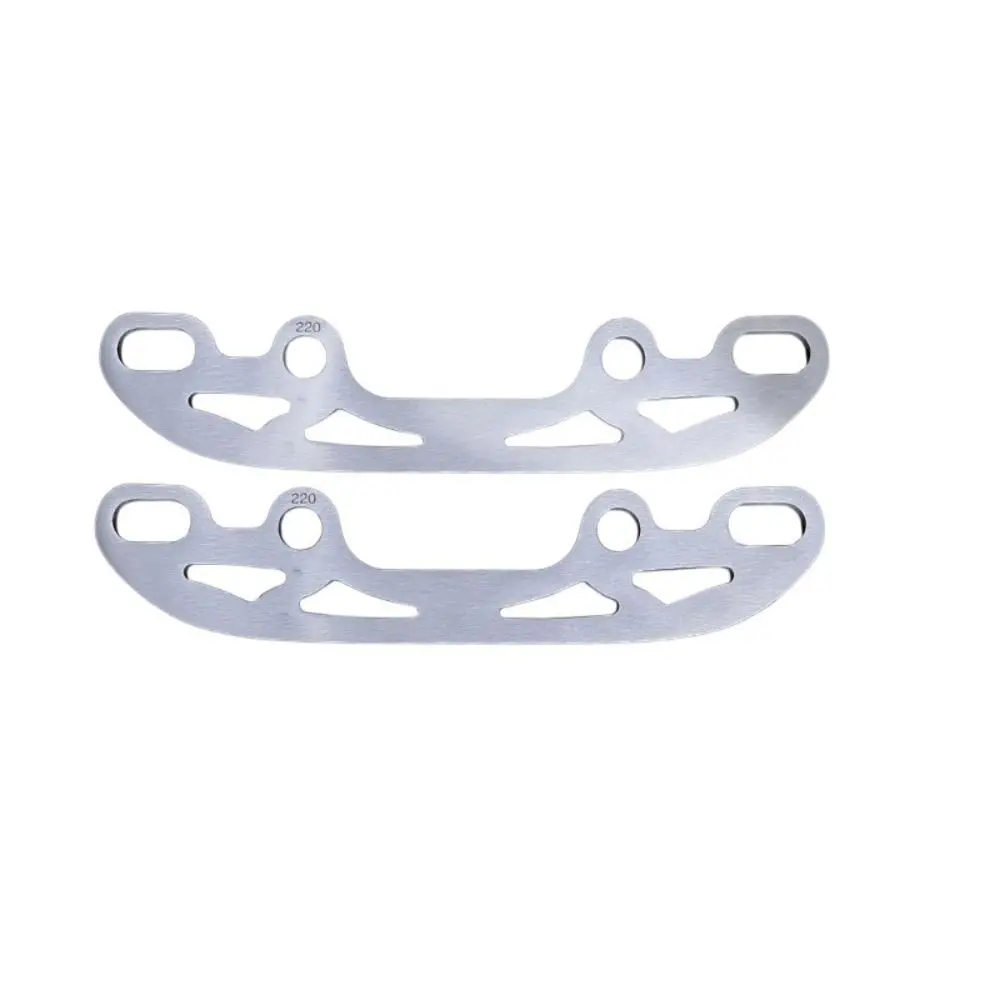 Stainless Steel Ice Skating Blade 253/290MM Interchangeable Figure Skate Blade Silver Thick Skate Shoes Blade Replacement
