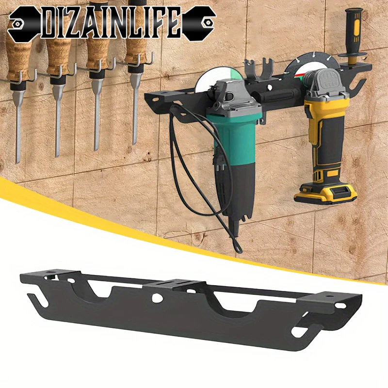 Angle Grinder Holder With Cord Hanger Wall Mount Bracket Storage For Angle Grinder Cutters Polishers Metal Angle Grinder Rack