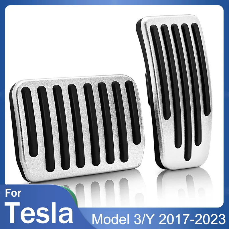 For Tesla Model 3 Model Y Foot Pedal Pads Covers For Model 3 Y 2017-2023 Accessories Aluminum Alloy Accelerator Brake Pedal