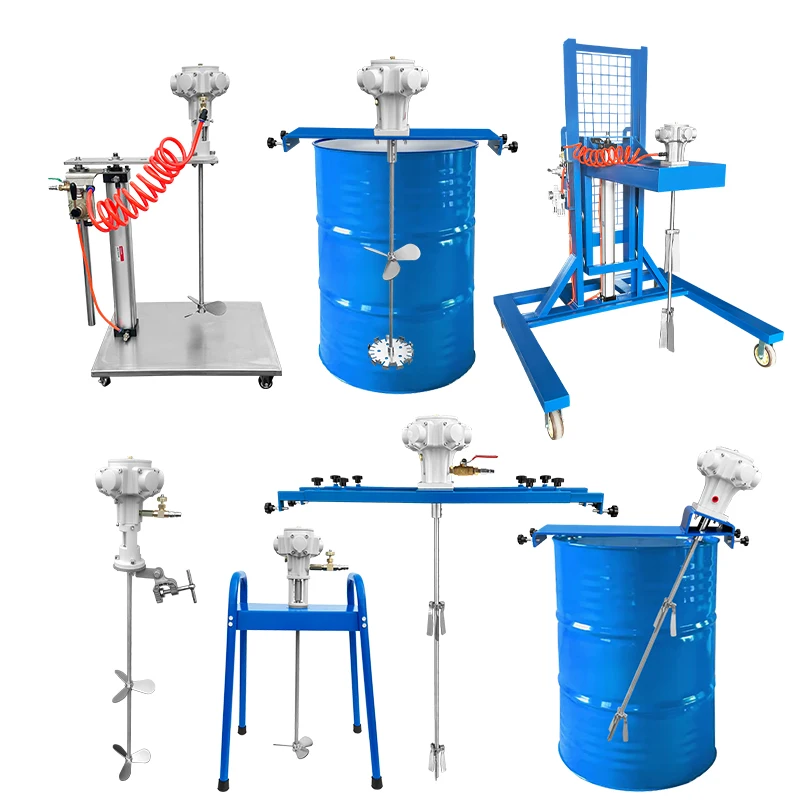 Pneumatic mixer gallon paint glue paint ink liquid industrial chemical oil drum ton barrel explosion-proof agitator