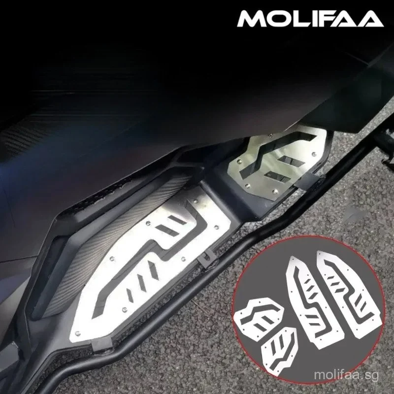 

Подставка для ног для мотоцикла SYM HUSKY ADV 150, противоскользящая подставка для ног из нержавеющей стали, защитный чехол, серебряные аксессуары