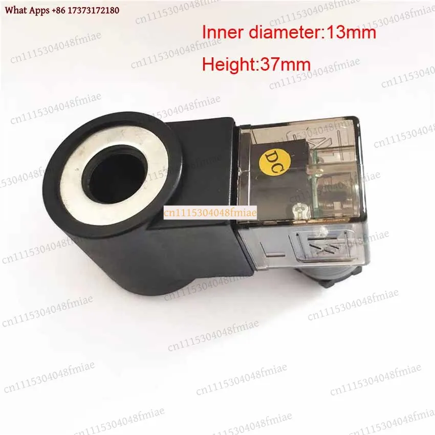 Hydraulic Solenoid Valve Coil Threaded Cartridge Inner Hole 13mm Height 37mm DC12V 24V 48V 60V AC24V 110V 220V Universal
