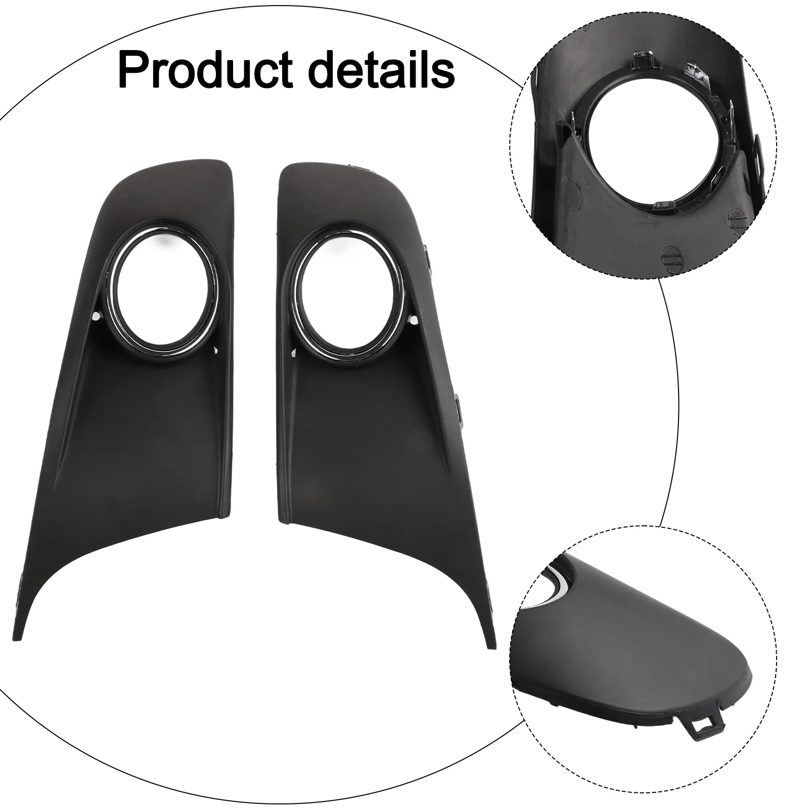 

Pair Front Bumper Fog Lamp Light Grill Cover Compatible with For Touran 2011 2015 OEM 1T0853665P 1T0853666T Front Left and Right