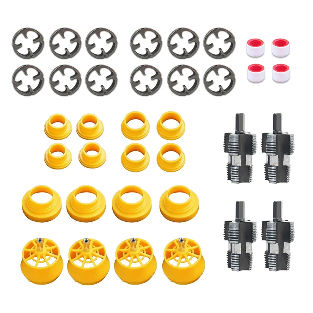4 Sets PVC Pipe Threader Kit 4 6 Point Electric Drill Water Pipe Opener Die For Plumbing Construction Tools Accessories