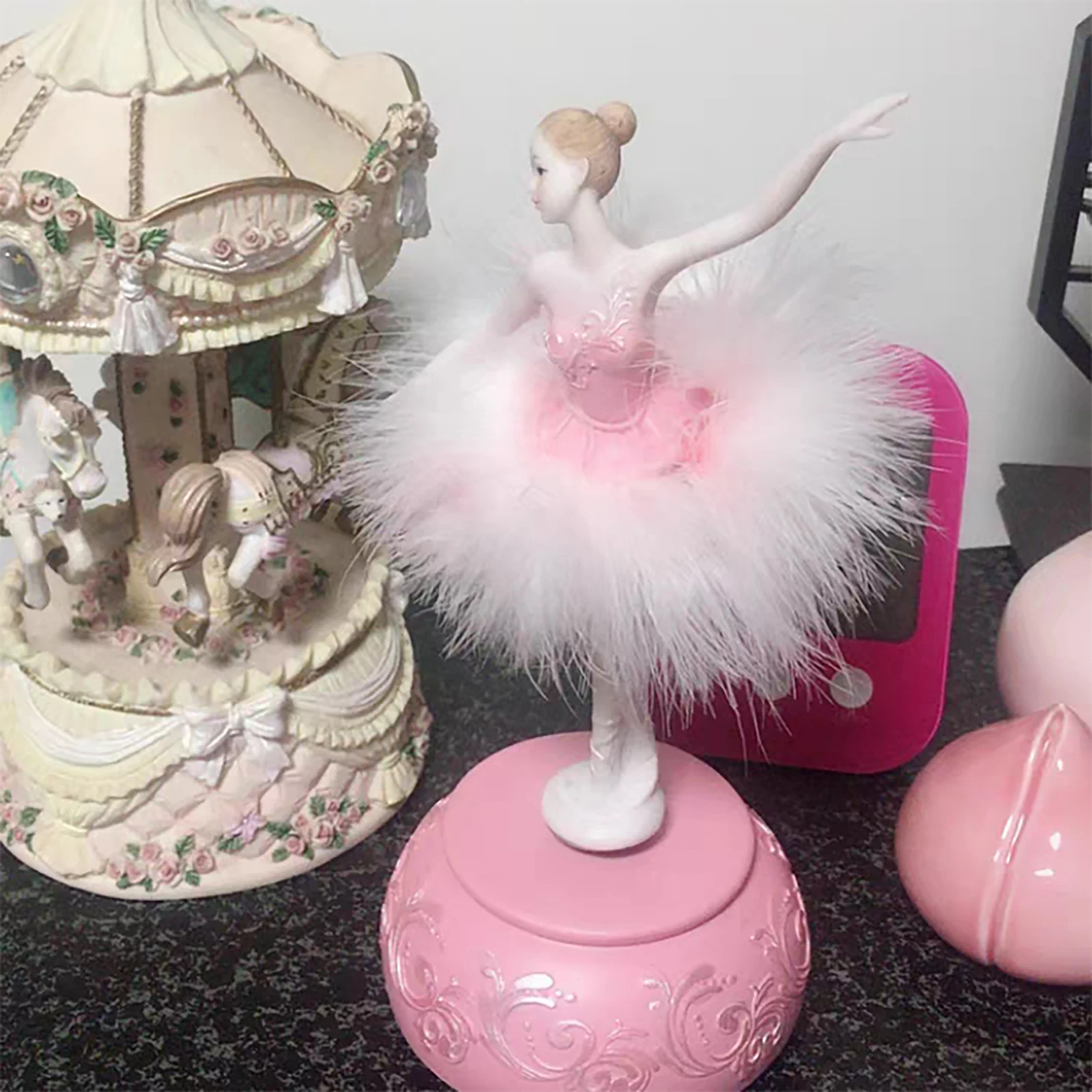 Rotating Ballet Music Box Lightweight and Burr-Free Dancing Doll Music Box for Raplacing Musical Box Broken Dolls