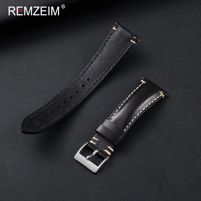 Retro Leather Watch Band Quick Release Calfskin Watch Strap Bracelet 20mm 22mm for Women Men Strap Watch Accessories