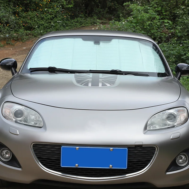 For Mazda MX-5 NC 2009-2015 aluminum foil Silver Car Front Windshield Thermal Curtain Shading Sunscreen Car Accessories