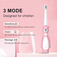 Cute Cartoon Silicone Deep Cleaning Rechargeable Sonic Electric Toothbrush for Kids with 2-Minute Timer