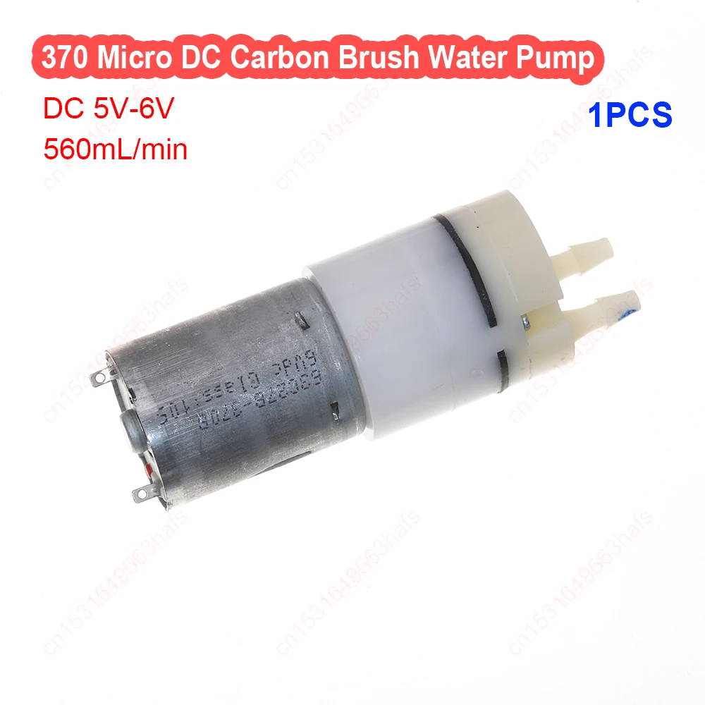 Micro 370 Selbstansaugende Pumpe DC 5V 6V Kohlebürstenmotor Wasserpumpe Geräuscharme Elektrische Membran-Wasserpumpe für Aquarien
