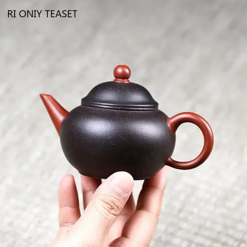 

100ml Small Capacity Yixing Purple Clay Teapots Handmade Tea Pot Raw Ore Black Gold Purple Sand Kettle Chinese Zisha Tea Set