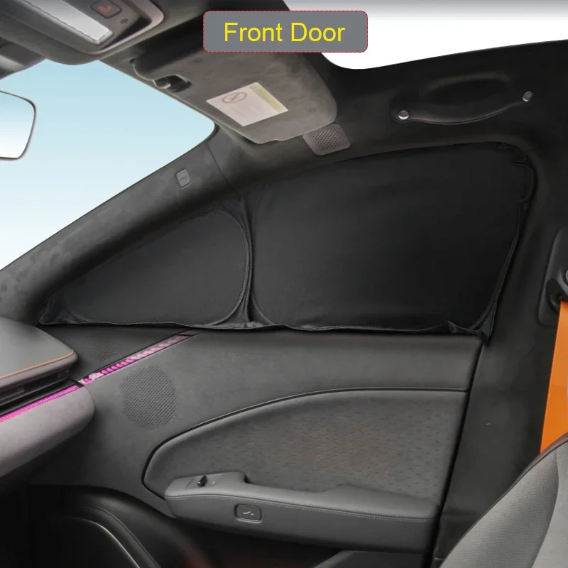 

Для ZEEKR 007 GT 2024-настоящее время автомобиля, черные окна, солнцезащитный козырек для конфиденциальности, автоматический анти-УФ-тепляционный защитный чехол, аксессуары для интерьера