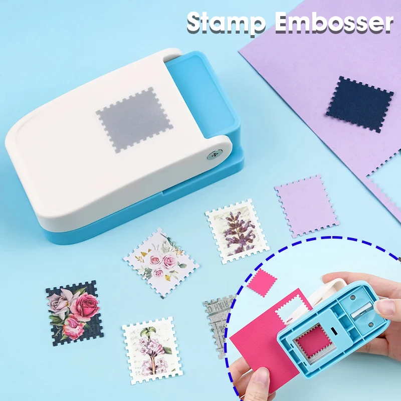 

New Stamp Shape Embossing Machine Rectangular Postage Stamp Punch Heavy Duty Postage Craft Puncher for Cardboard Scrapbook