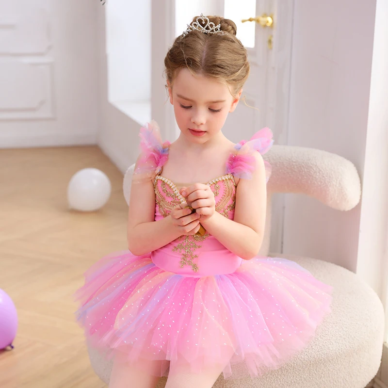 

Professional Ballet Dress Girls Kids Tutu Ballet Swan Lake Ballet Costume Ballerina Performance Dance Outfit Children's gauze