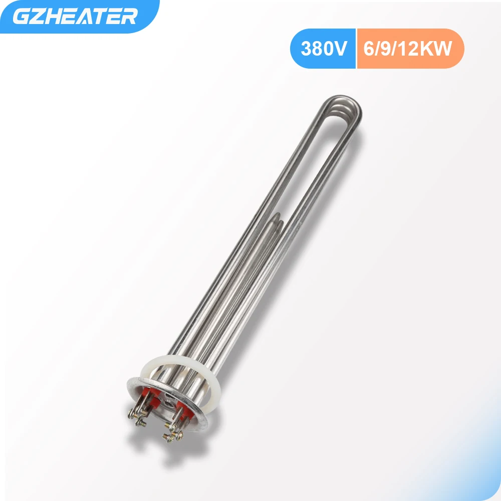 

Flange/Disc 63mm Electric Water Boiler Heating Tubular Heater 380V 6KW/9KW/12KW Heating Element for Electrical Boiled Water Tank