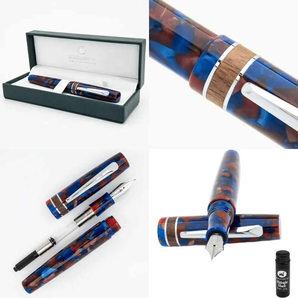 

Роскошная авторучка из США Dragon Tree синего/коричневого цвета с широким наконечником и чернилами 15 мл — идеальный подарок для коллекционеров, профессионалов и письма