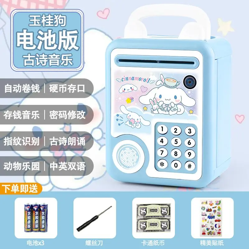 Banque d'alimentation pour enfants, Hello Kitty Sanurgente, Cinnamoroll Anime, Tirelire, Chargement USB, Kuromi, Sûr, Grande capacité, Jouets pour enfants, Bol