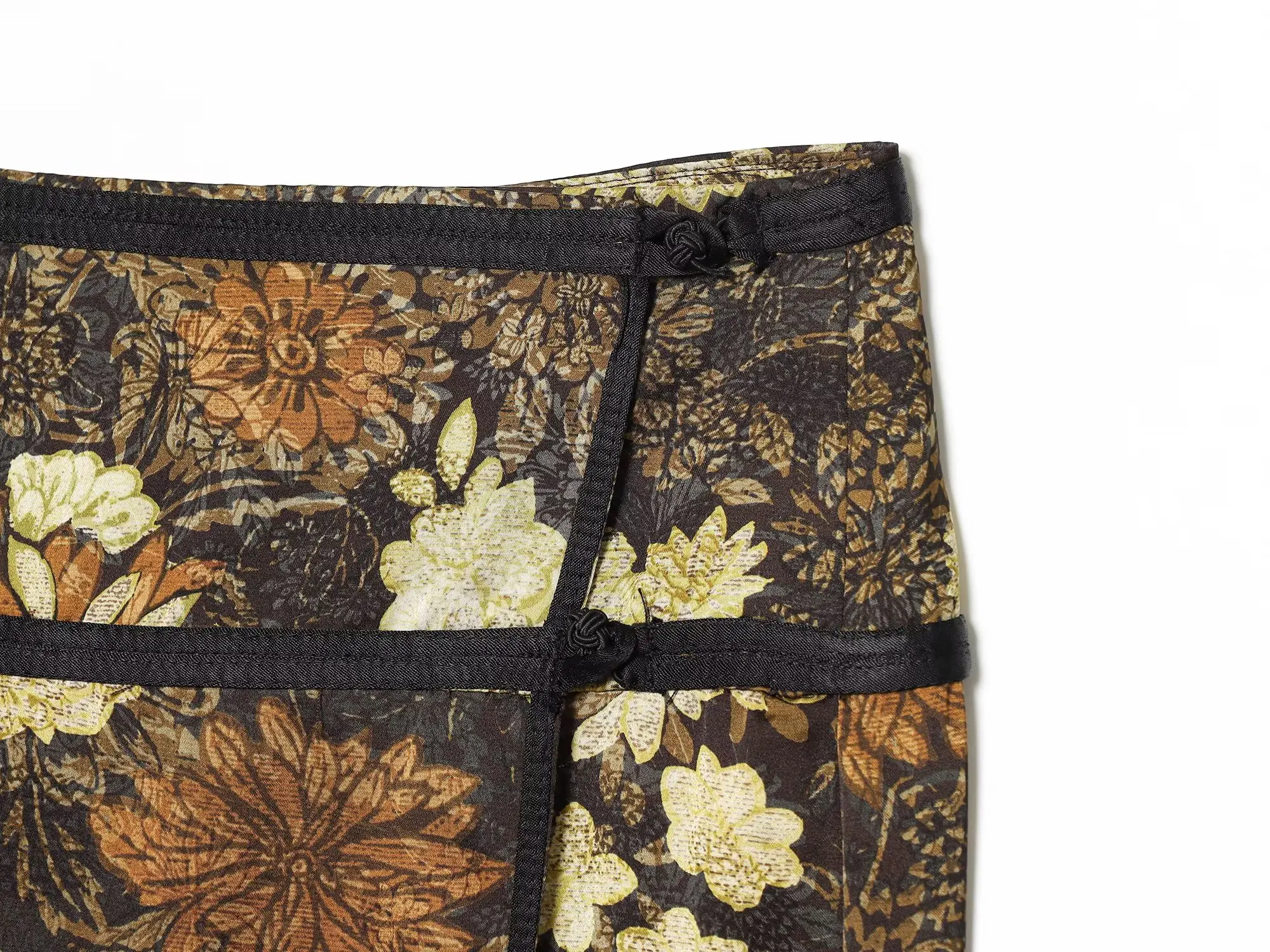 Neuer Herbst-Midirock für Damen, Hohe Taille, Schlitz, Knopfverschluss, Lange Röcke, Vintage-Mode, Elegante Bedruckte Röcke für Damen im Büro – Detail 4