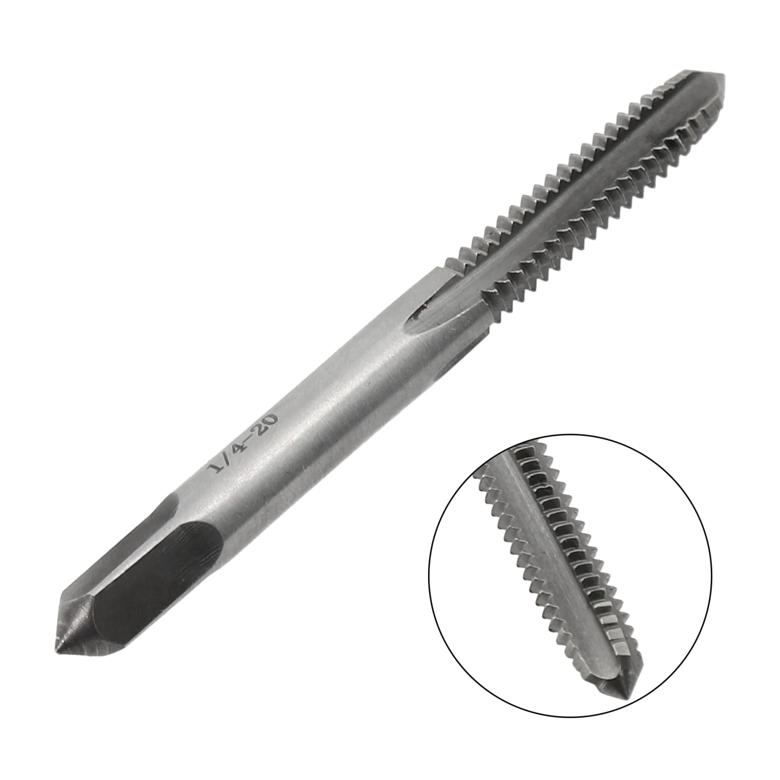 1/4-20 UNC-2B Spiral Point Tap HSS Material 70mm Overall Length for Enhanced Cutting Efficiency and Reduced Tap Breakage Risk