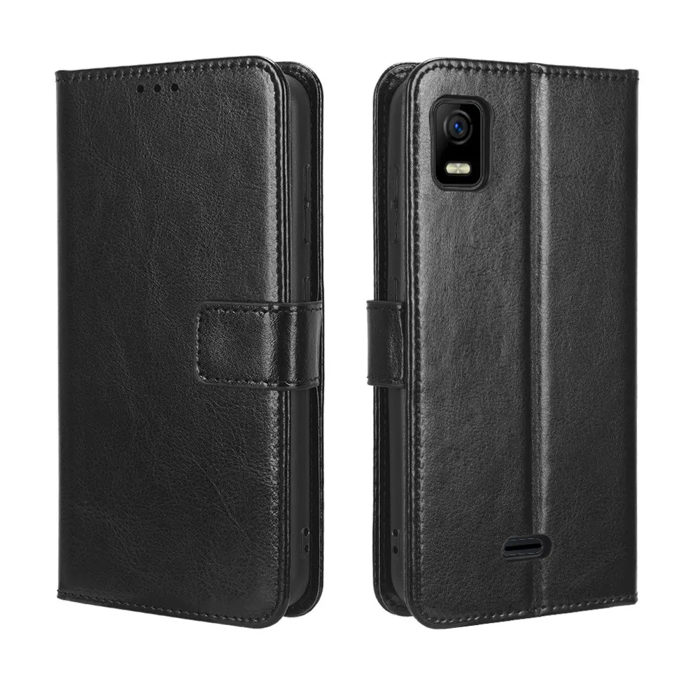 Para Cricket AT & T Calypso 3 funda de lujo con tapa de cuero PU cartera cordón funda con soporte para Cricket AT & T Calypso3 bolsas de teléfono