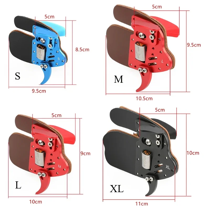 1pc Archery Finger Tab Leather Adjustable Guard Protective Gear Bow Accessory for Tradition Bow and Hunting Shooting Accessories