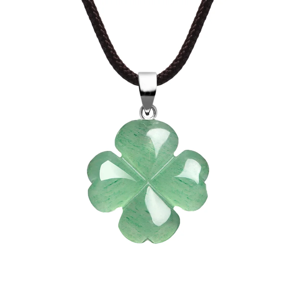 pendant necklaces Made from pure natural Green Aventurine stone Symbolizes love, health, glory, and riches