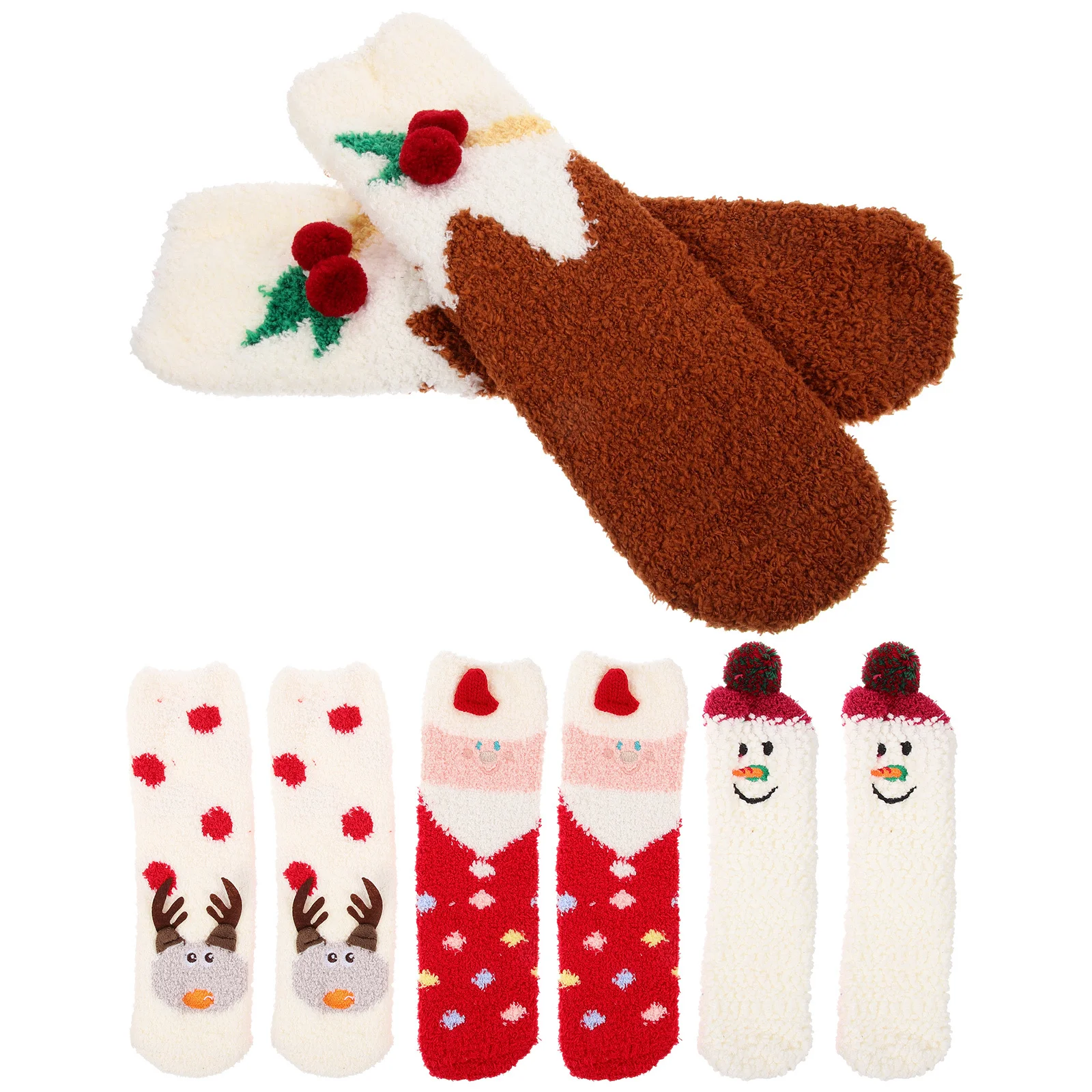 

4 пары женских носков до щиколотки, модные носки на рождественскую тематику, дышащие полиэстеровые удобные теплые повседневные носки, подарок