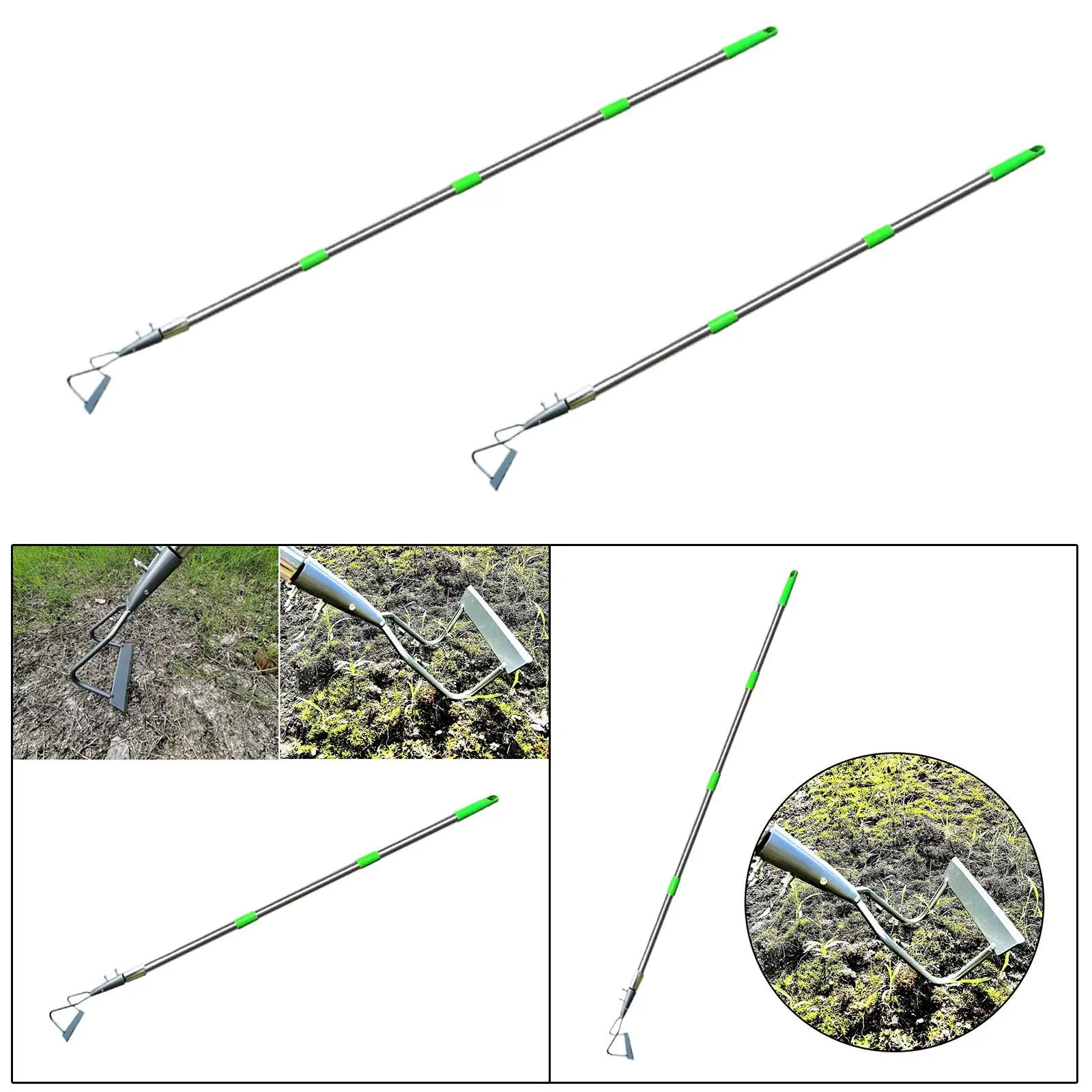 

Hoe Garden Tool Scraping Weeder for Weeding Heavy Duty Use Long Handle