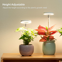 1/2/4pcs Circular plant light with full-spectrum LED 4/8/12/18H timer 5 brightness and 4 heights adjustable