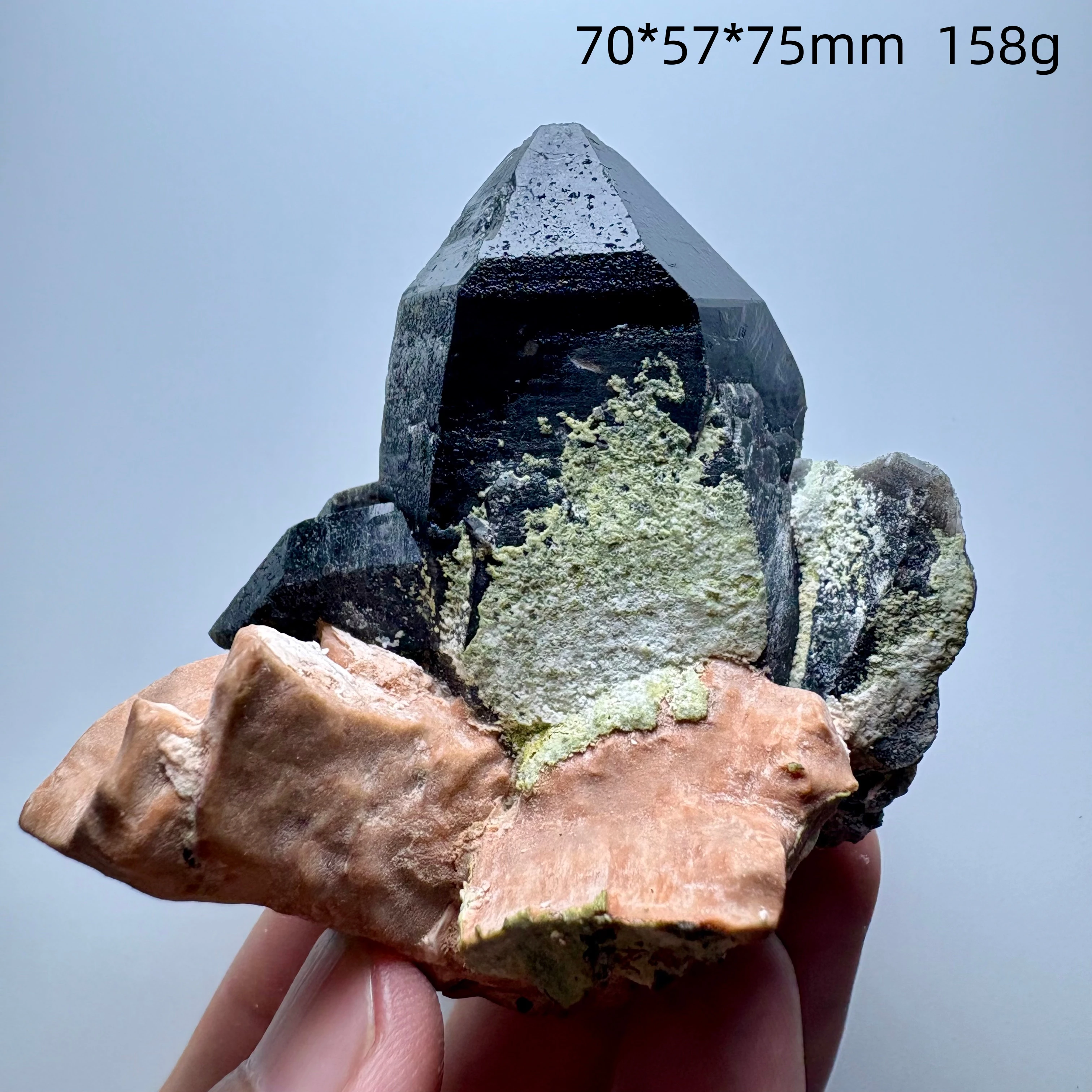 Natural stone, Chinese black crystal, crystal cave mineral specimen, quartz cluster, raw stone decoration, unprocessed polished