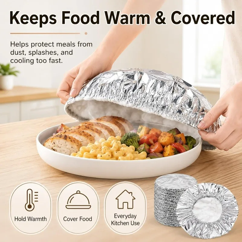 Aluminum Foil Film Food Cover Elastic Disposable Food Grade Covers Fresh-keep Lid Fruit Vegetable Insulation Storage Saran Wrap