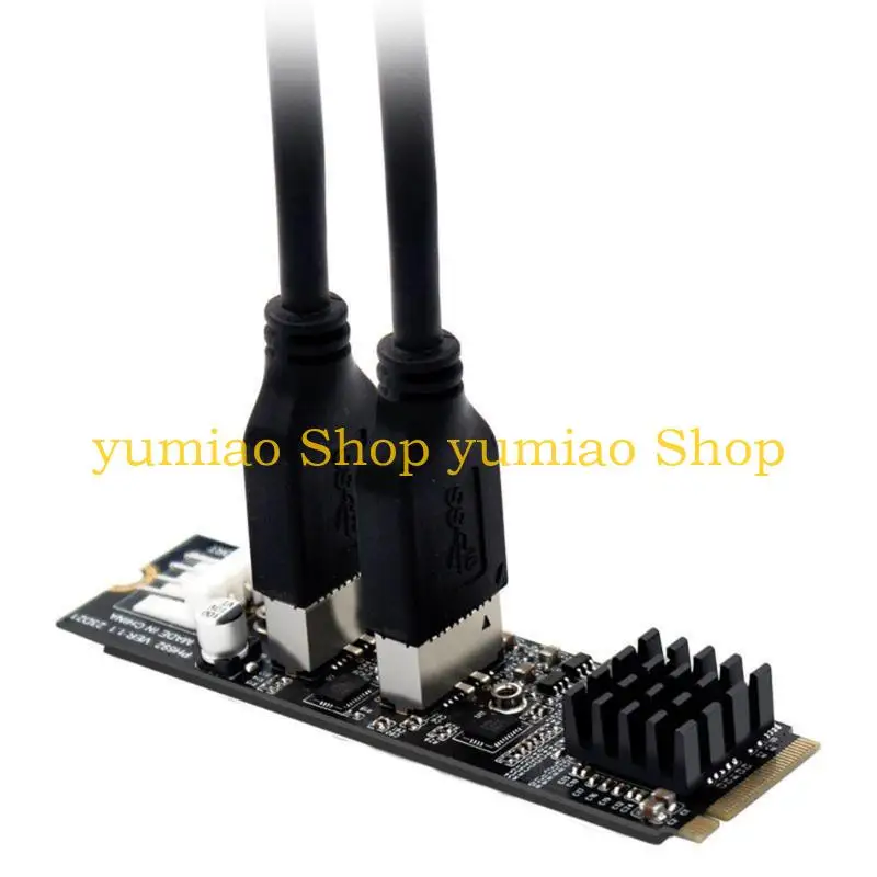 بطاقة توسيع 587B Dual -Port USB NVME PCIE إلى USB محول 10 جيجابت في الثانية ASM3142