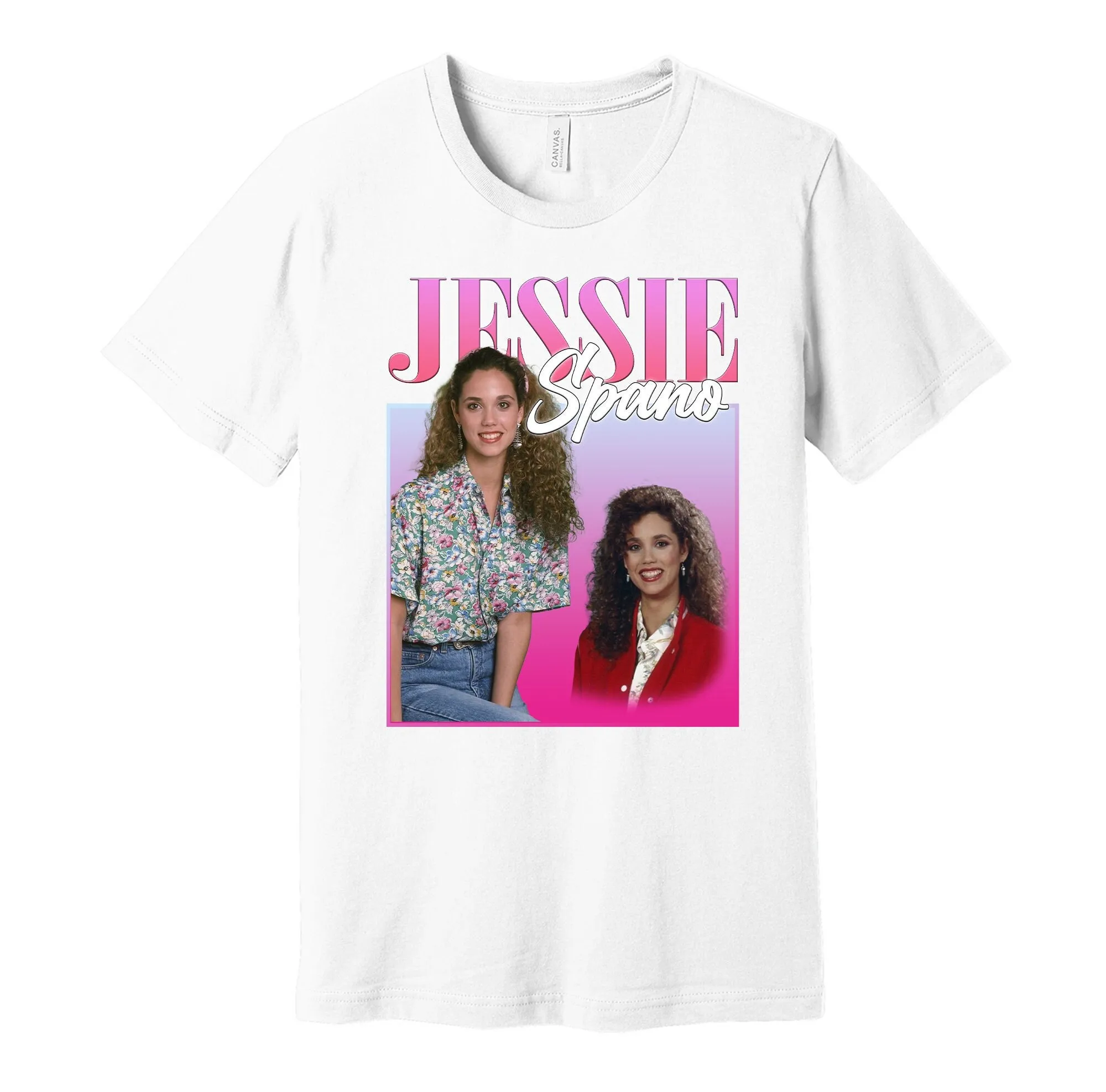 Jessie Spano Oversized Street Fashion T Shirt Saved By The Bell Lover I'M So Excited Scared Black White Or Grey