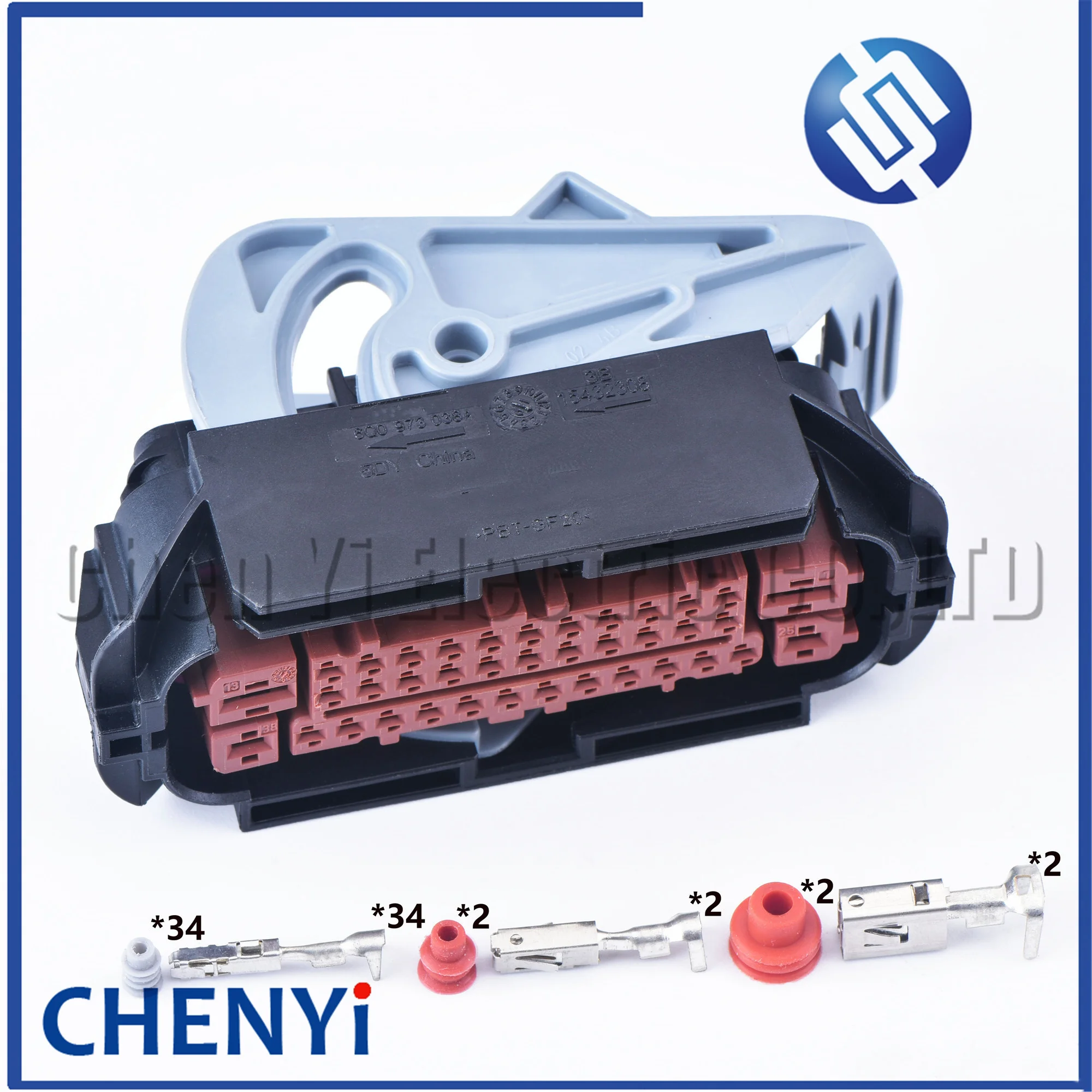 

mixing 38 Pin Position Automotive waterproof connector ECU wiring harness plug 6Q0973038A 13598002 15432308 6Q0 973 038