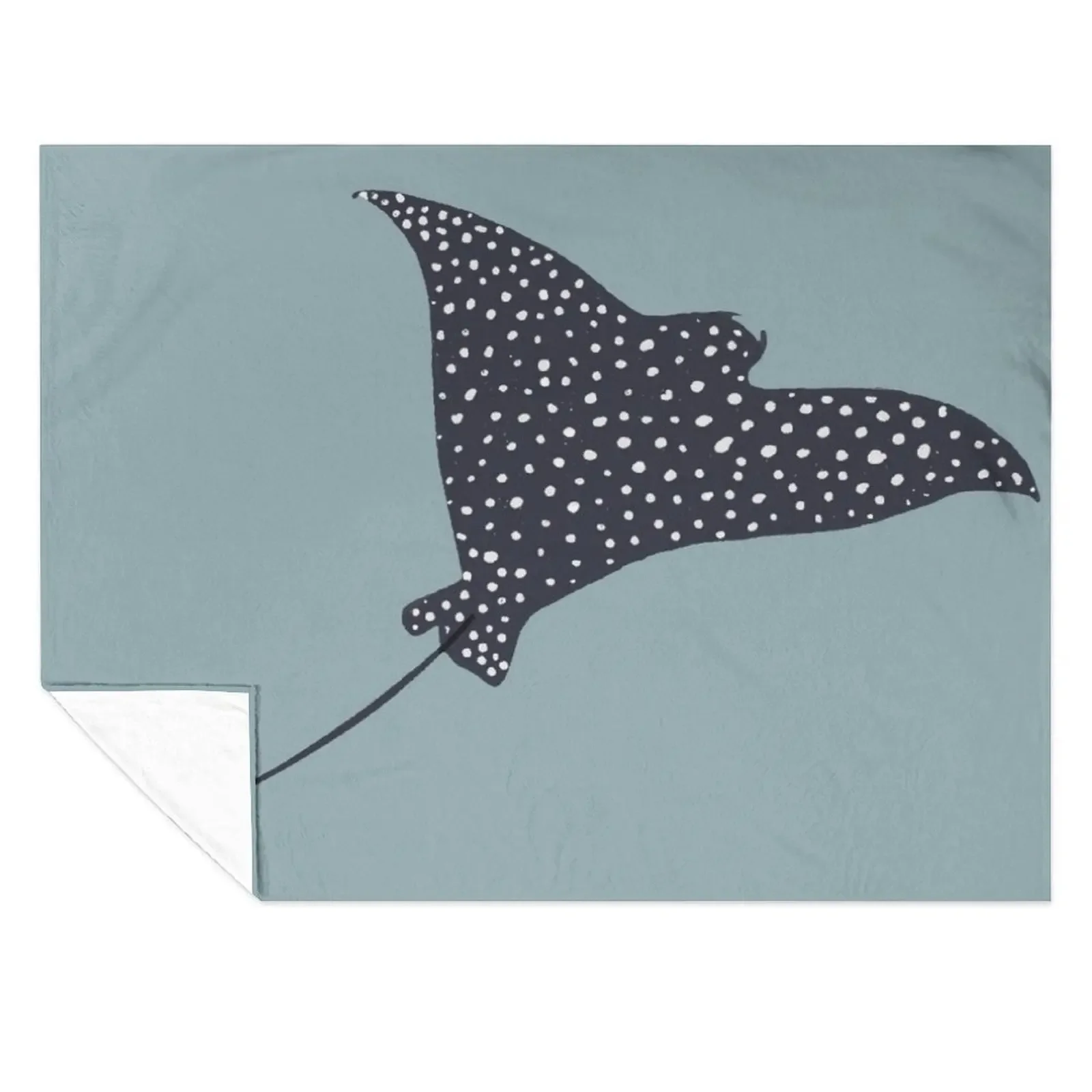 

Stingray Fish illustration Throw Blanket Plush Soft Big Flannel Camping Blankets