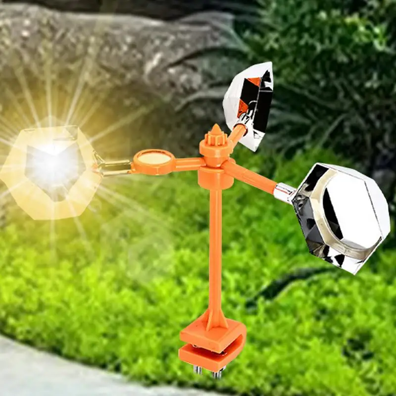 Wind Power Rotary Bird Repeller Solar Rotating Reflector Drive Away Bird windmill Device Garden Windmill Shape Bird Scare Device