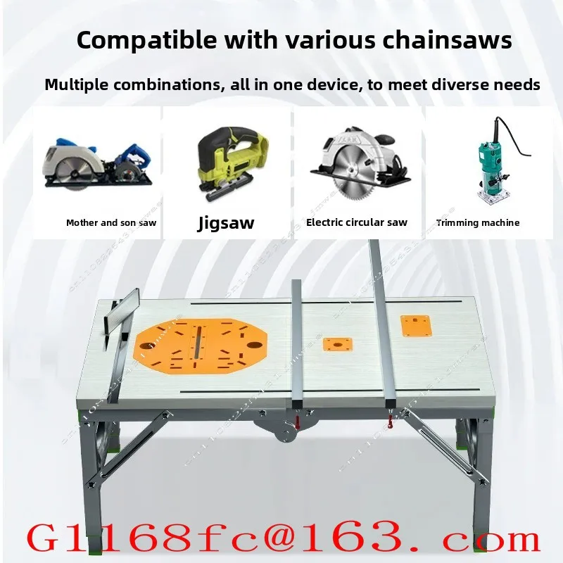 New Small Folding  Portable Woodworking Electric Saw 80*120cm DIY Lifting Work Saw Table