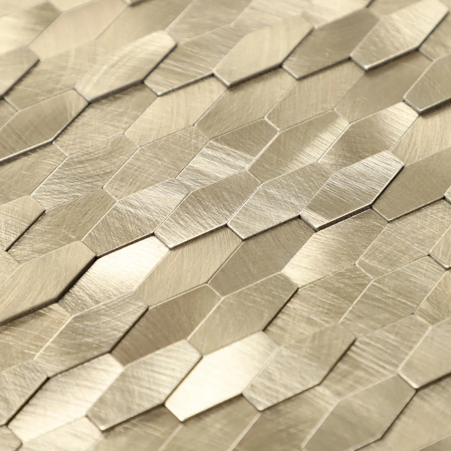 Panel de Mosaico Autoadhesivo 3D Cóncavo Convexo de Diamante, Metal y Aluminio-Plástico, 5 Piezas/Paquete, para Fondo de Pared, Cliente Rusia