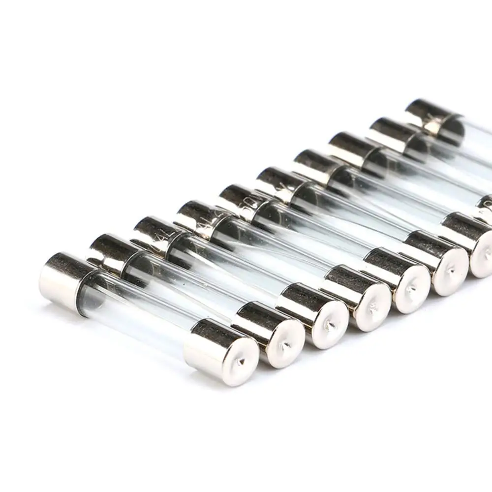 100 قطعة الصمامات الزجاجية سريعة النفخ مجموعة متنوعة 10 قيم أمبير 5x20 مللي متر 250 فولت 0.2 0.5 1 2 3 5 8 10 15 20A استبدال أنبوب النفخ السريع #5