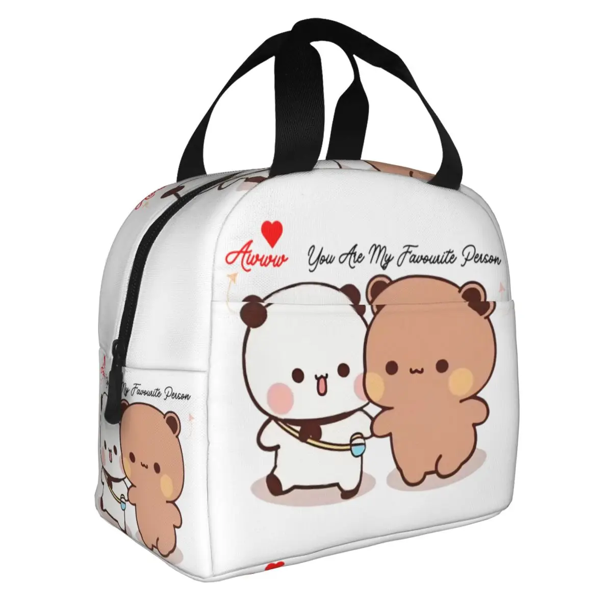 Bubu Dudu Panda And Brownie Bear Couple Thermal Insulated Lunch Bag Women Resuable Lunch Container for Picnic Storage Food Box