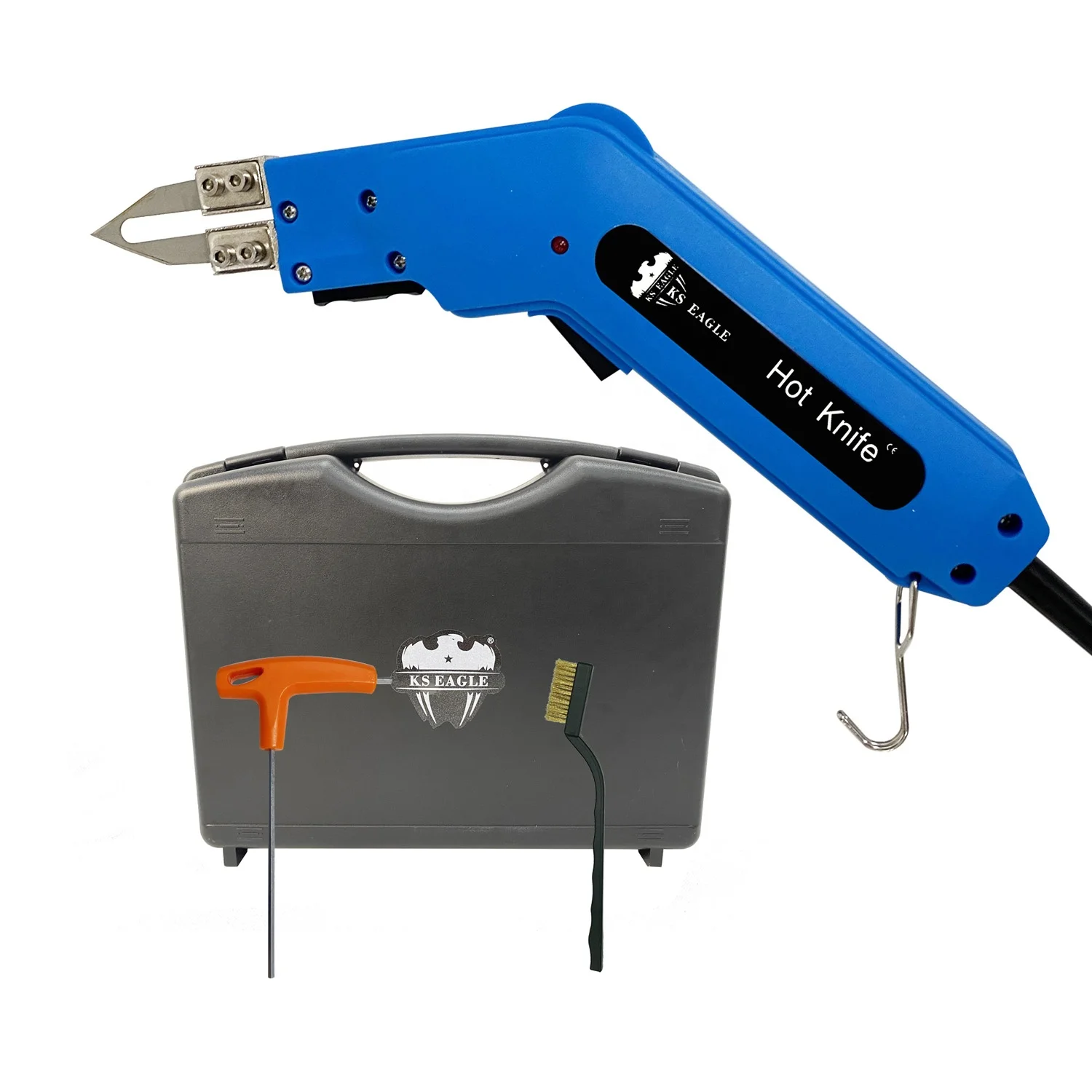 Best Price  Hot Knife 80W EU Plug Handheld Electric Nylon Rope Fabric Ribbon PU Leather Cutter Thermal Knife