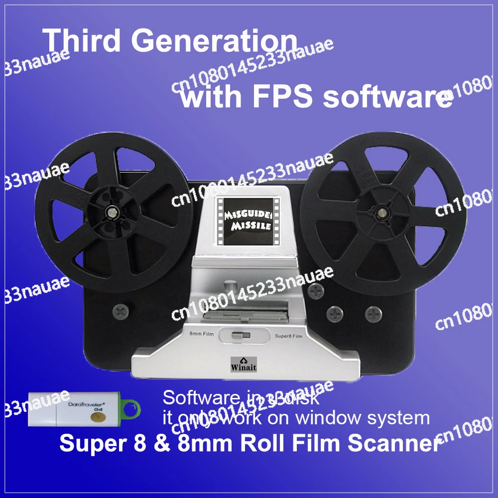 Winait Super 8/8mm Digital Roll Film Scanner, Converts Film