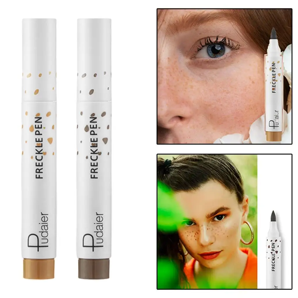 Natural Fake Freckles Pen Kit, Faux Freckles Pen Pencil Makeup,Long Lasting,Lifelike Freckle Pen Long Lasting Waterproof