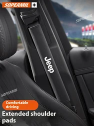 1Pcs Car Interior Safety Belt Shoulder Guards Turn The Fur For Jeep Cherokee XJ SRT Renegade Compass Wrangler Patriot Trail Hawk