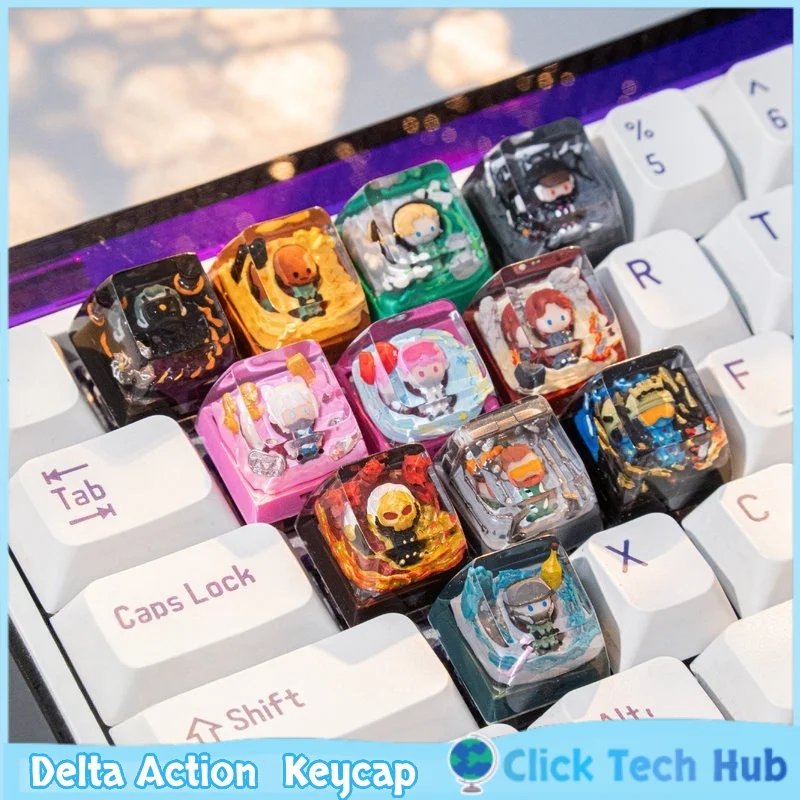 Delta Action Personalized Keycap Game Theme Character Keycaps Transparent Keycap Customized Mechanical Keycaps Handmade Keycaps