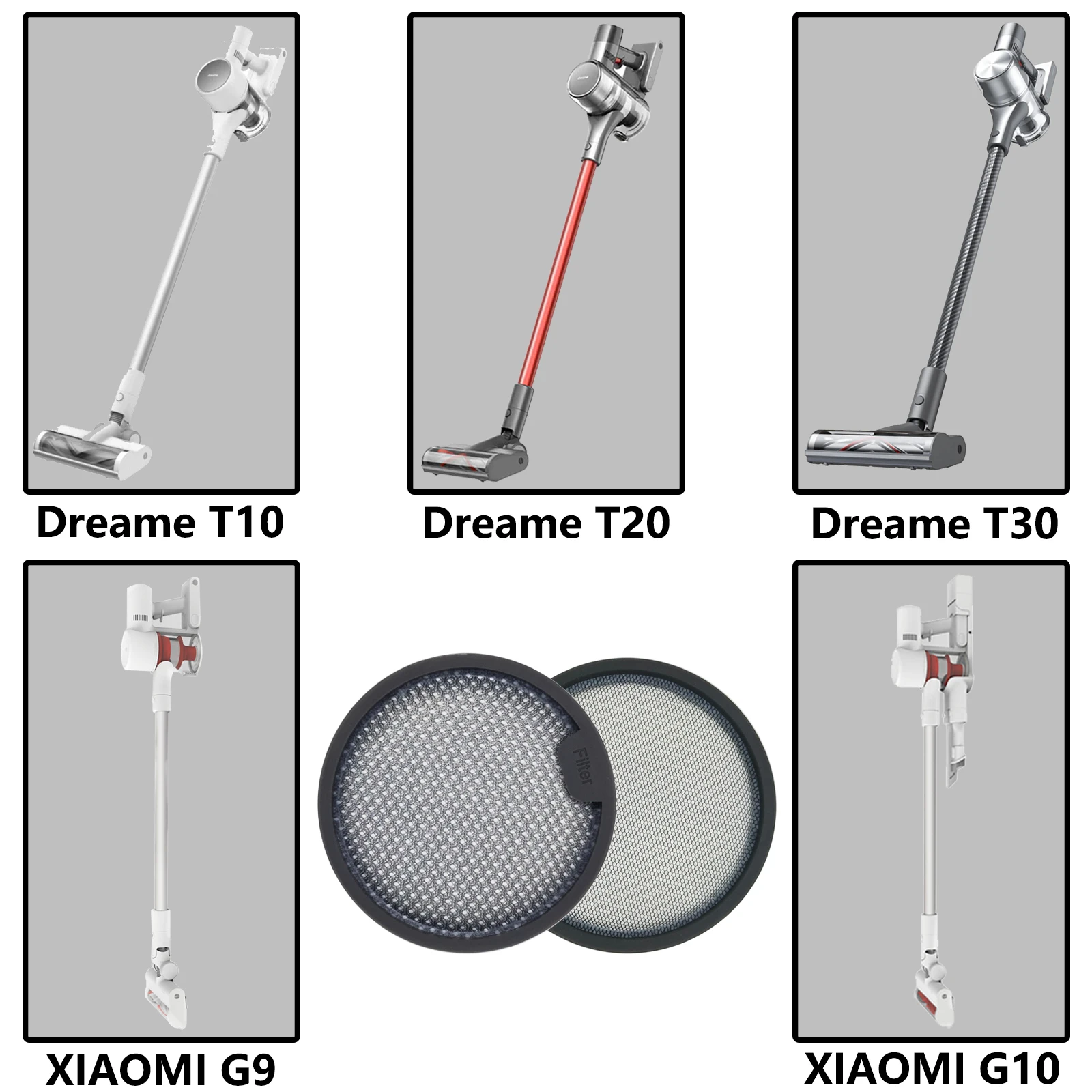 【Original】 Dreame T10 T20 T30 Vacuum Cleaner Spare Parts Pre-Filter Accessories Also For XIAOMI G9 G10 Vacuum Cleaner