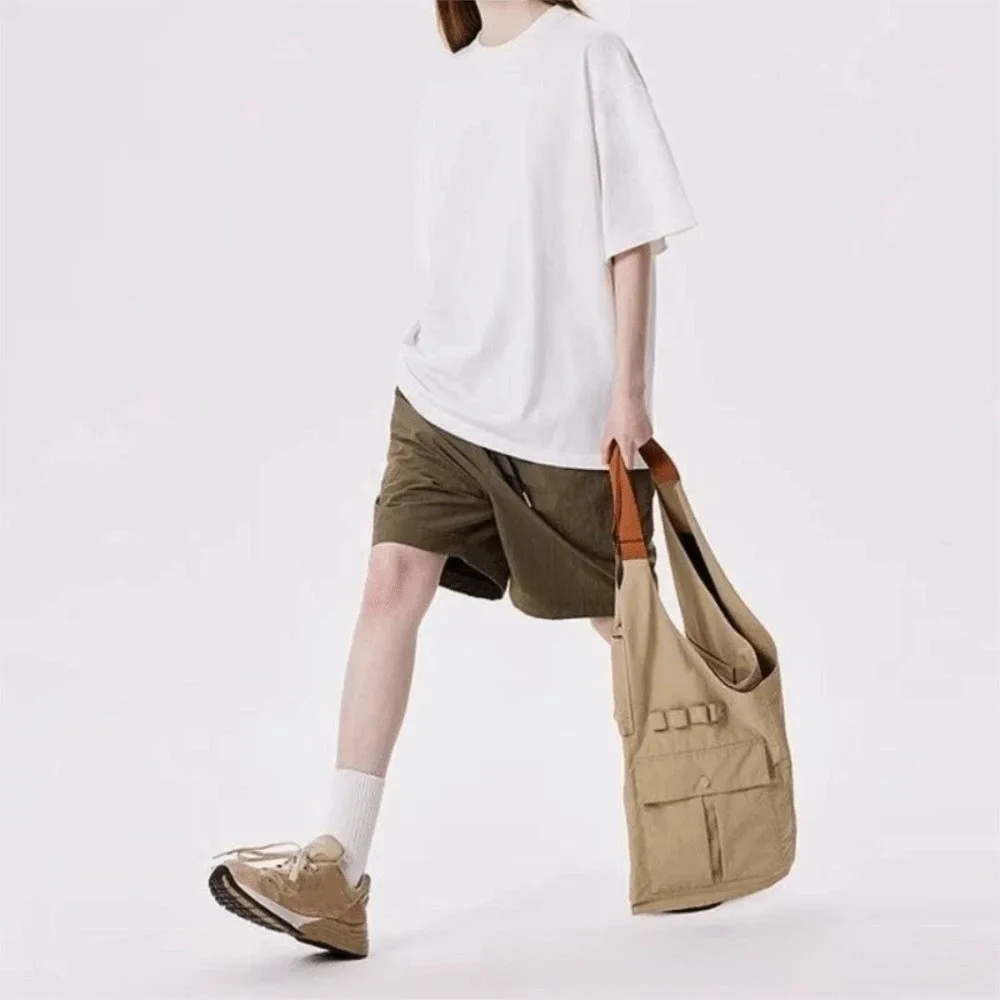 Creative Outdoor Jacket Vest Shoulder Bag Dual-use Breathable Multi Pocket Vest Handbag Retro Multifunctional
