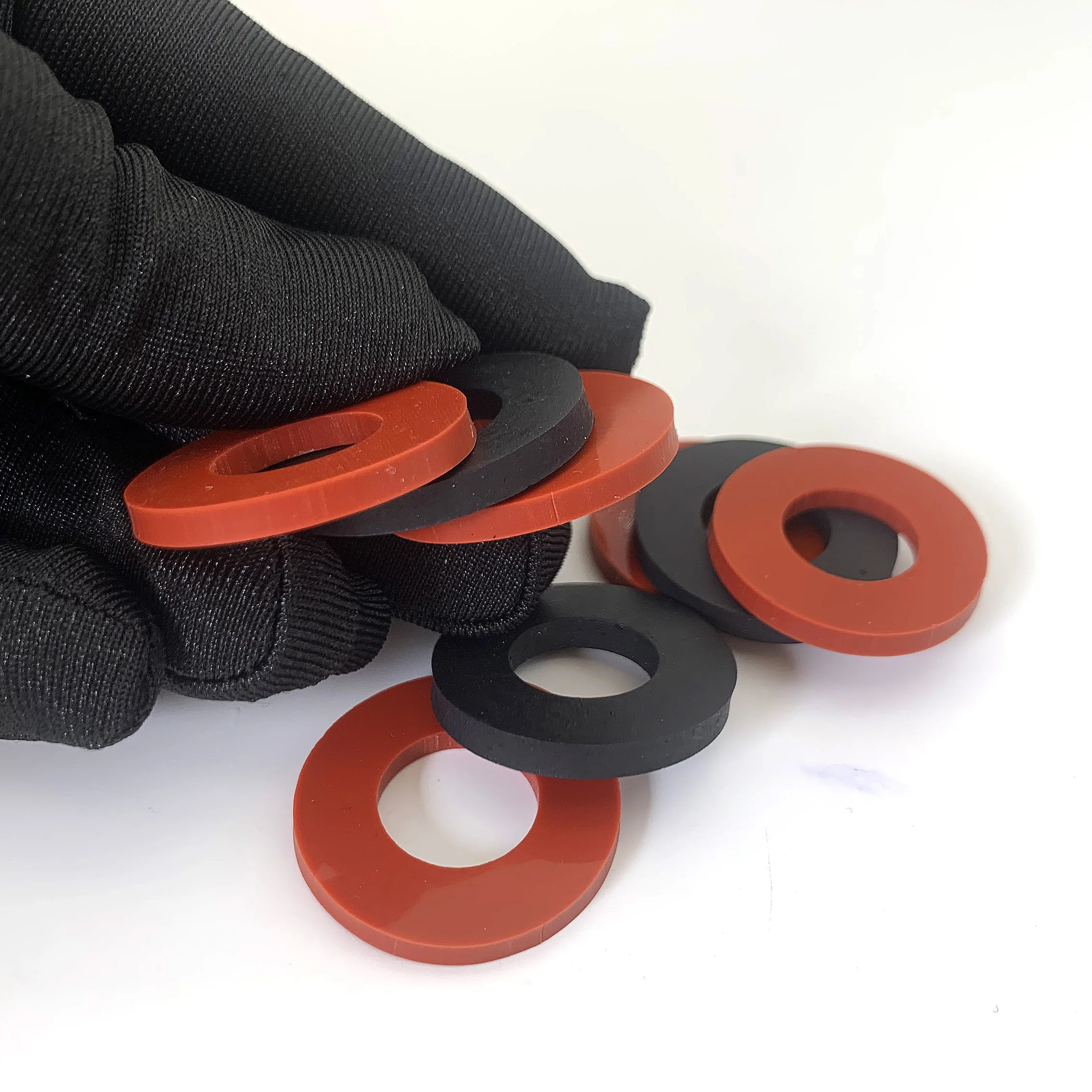 Dikke 1mm/1.5mm/2mm/3mm Siliconen platte pakking rubberen pakking VMQ watermeter afdichting ID 4mm ~ 36mm OD 8mm ~ 53mm rubberen pakking