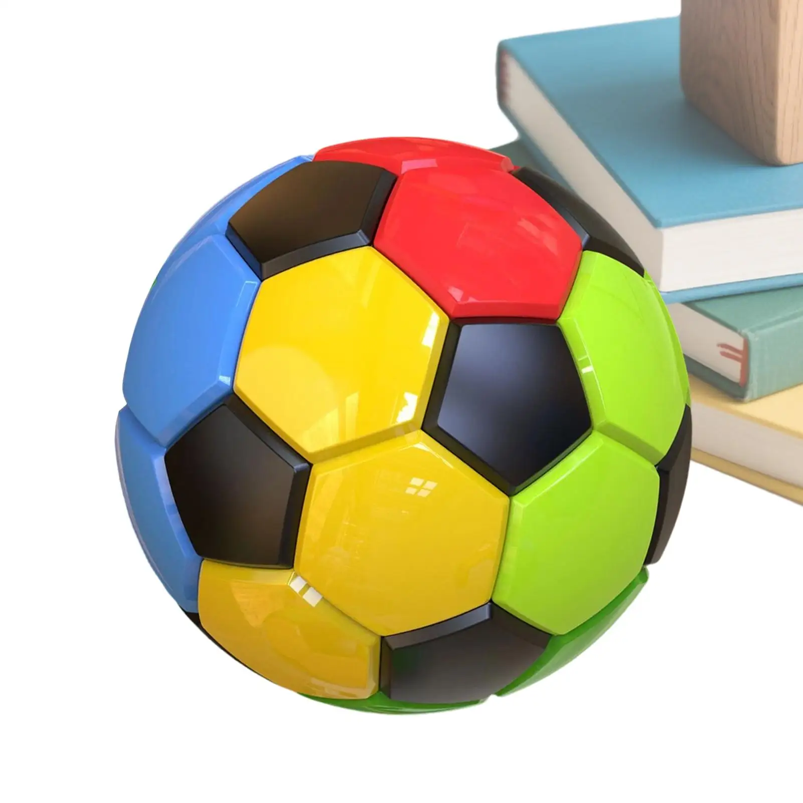 Cubes magnétiques ballon arc-en-ciel Puzzle casse-tête ballon de football Cube anti-Stress pour étudiants garçons enfants filles préscolaire