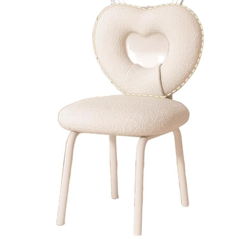 Bedroom girls dressing, household simplicity, dresser back chair, cream style
