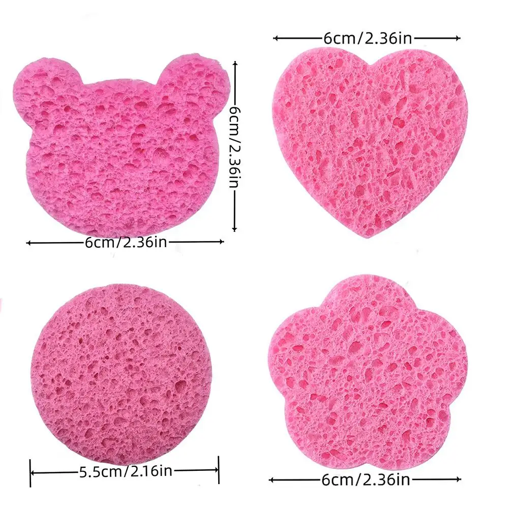 5pcs Cleansing Sponges Face Scrubber Sponge Compressed Facial Exfoliation Sponge Makeup Removal Sponge Pad